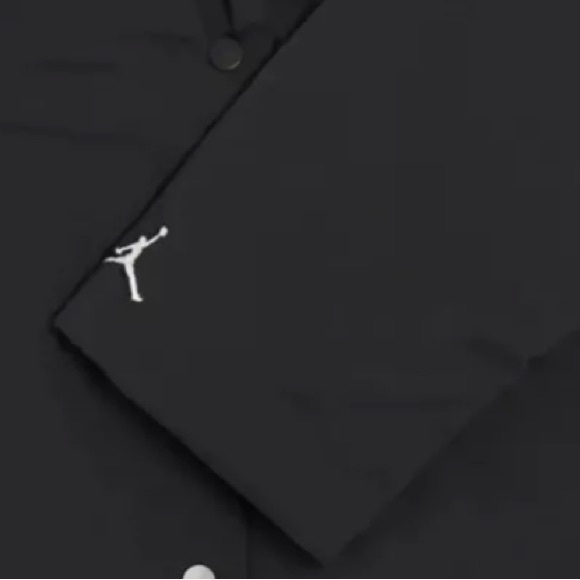 Nike Coat Air Jordan Black Size M long Jacket Trench - Picture 5 of 8